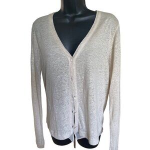 Majestic Paris silk v neck top/ long sleeved cardigan with sheer hem
